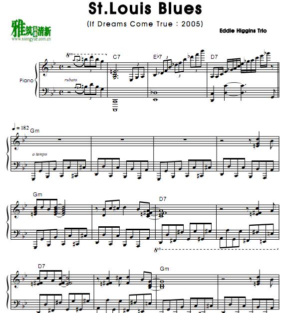 Eddie Higgins Trio - St. Louis Blues爵士钢琴谱