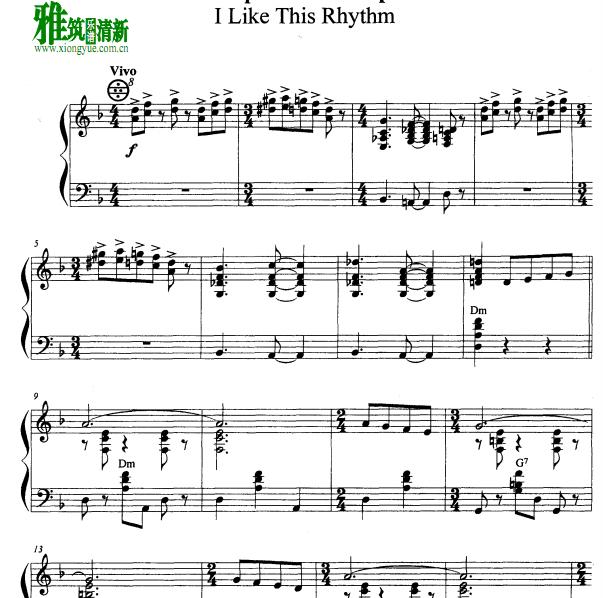 i like this rhythm我爱这节奏 手风琴谱