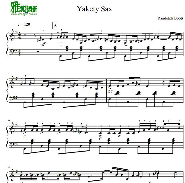 Yakety sax 手风琴谱