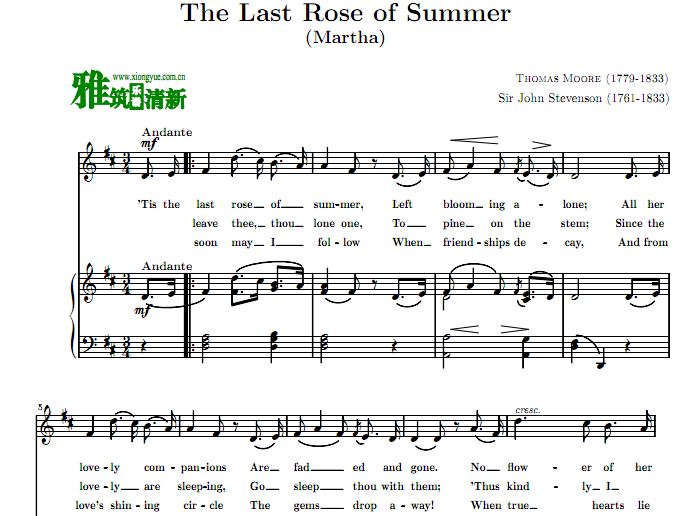 The Last Rose of Summer õ 