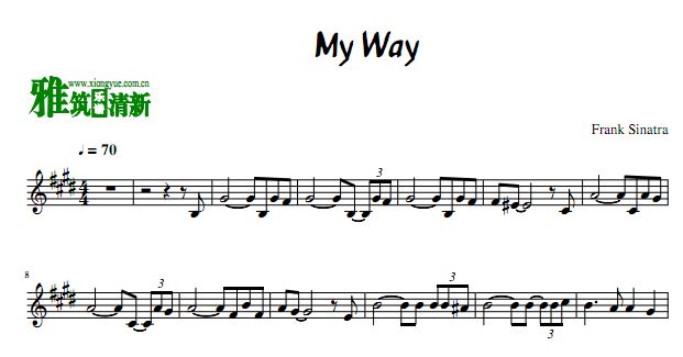My Way 小号谱