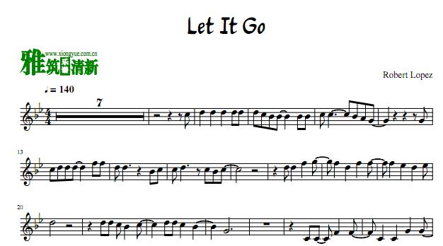 Let it go  冰雪奇缘主题曲小号谱