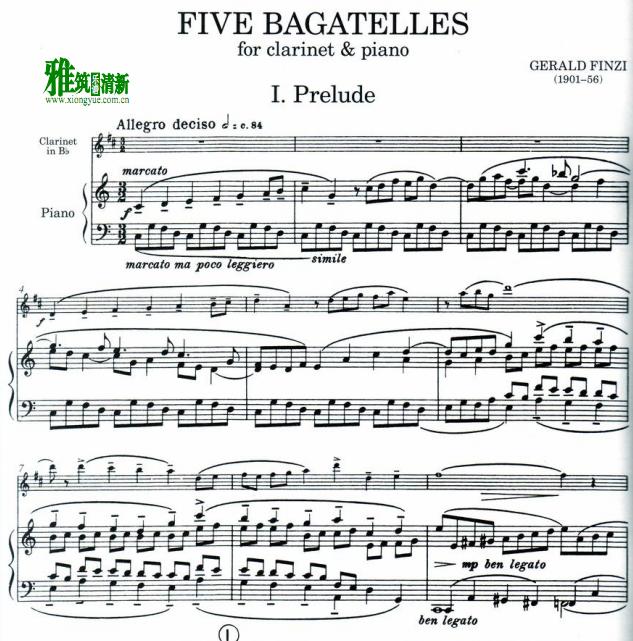 Gerald Finzi - Five Bagatelles - Op.23 ɹٰܸ