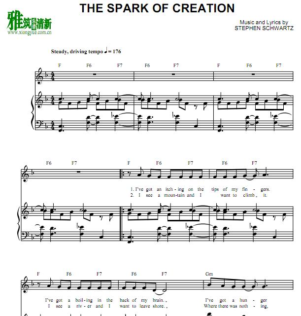 The Spark of Creation钢琴伴奏谱