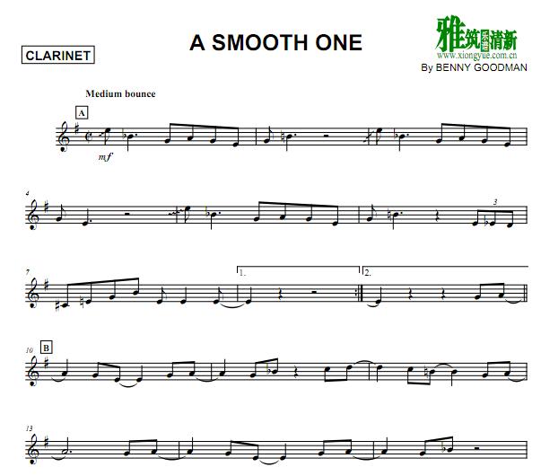 Benny Goodman - A Smooth One单簧管谱