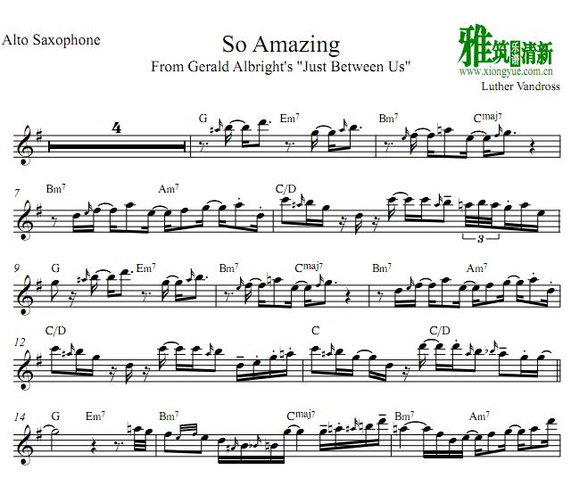 Gerald Albright - So Amazing 萨克斯谱