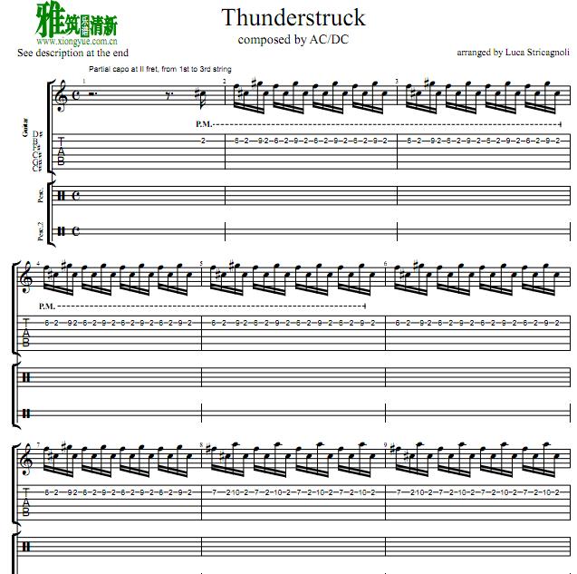 luca stricagnoli - Thunderstruck吉他谱