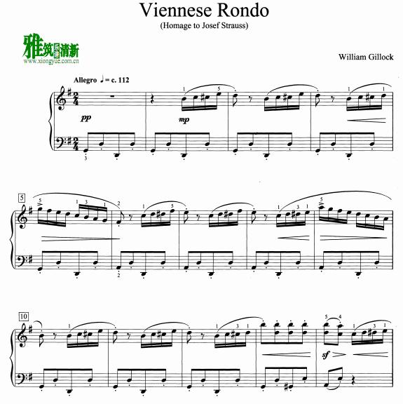 william gillok - Viennese rondo钢琴谱