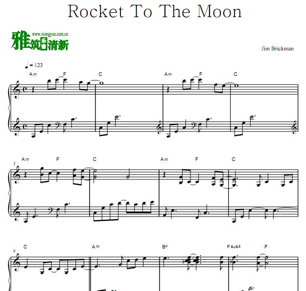 Jim Brickman －Rocket To The Moon钢琴谱