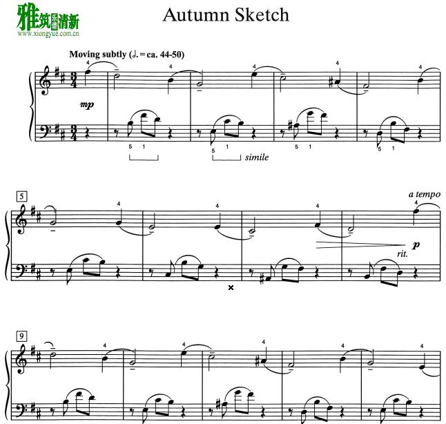 William Gillock - Autumn sketch钢琴谱