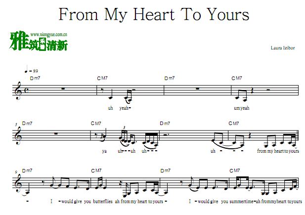 Laura Izibor - From My Heart To Yours 原调歌谱 正谱
