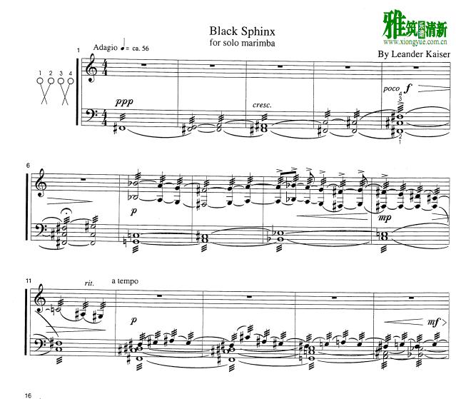 Leander Kaiser - black sphinx马林巴谱