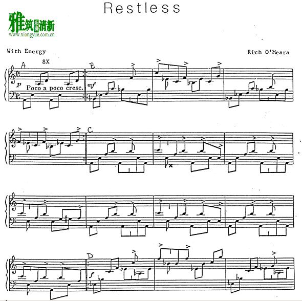 Rich O'Meara -  Restless马林巴谱