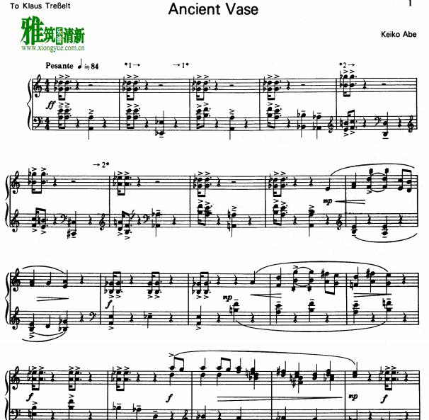 安倍圭子 Ancient vase马林巴谱