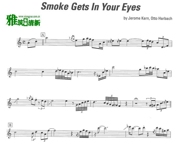 David Sanborn - Smoke Gets In Your Eyes 萨克斯谱