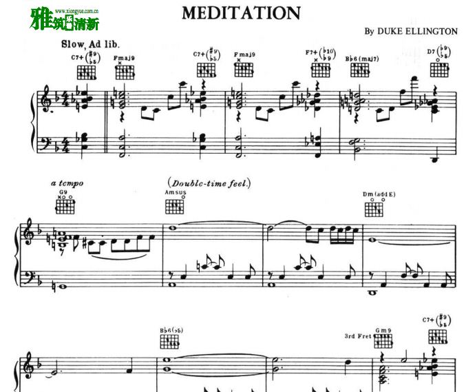 Dave Brubeck  - MEDITATION钢琴谱 戴夫·布鲁贝克爵士钢琴谱