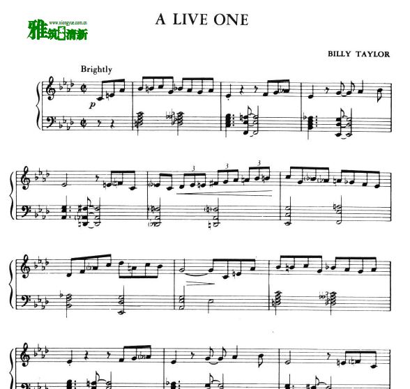 戴夫·布鲁贝克 - A LIVE ONE钢琴谱