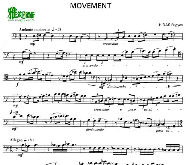 hidas frigyes - movement长号谱