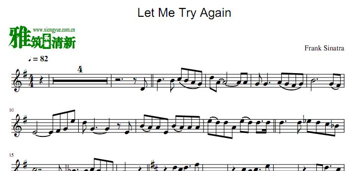 Let Me Try Again 小号谱
