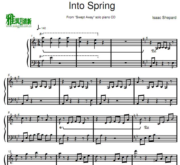 Isaac Shepard - Into Spring钢琴谱