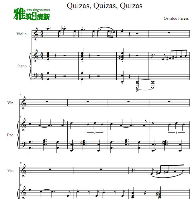 Quizás Quizás Quizás小提琴钢琴合奏谱