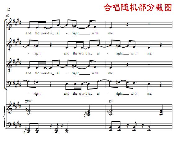 Lovely day 四声部合唱谱