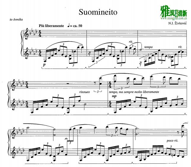 Nebojsa Jovan Zivkovic - Suomineito颤音琴谱