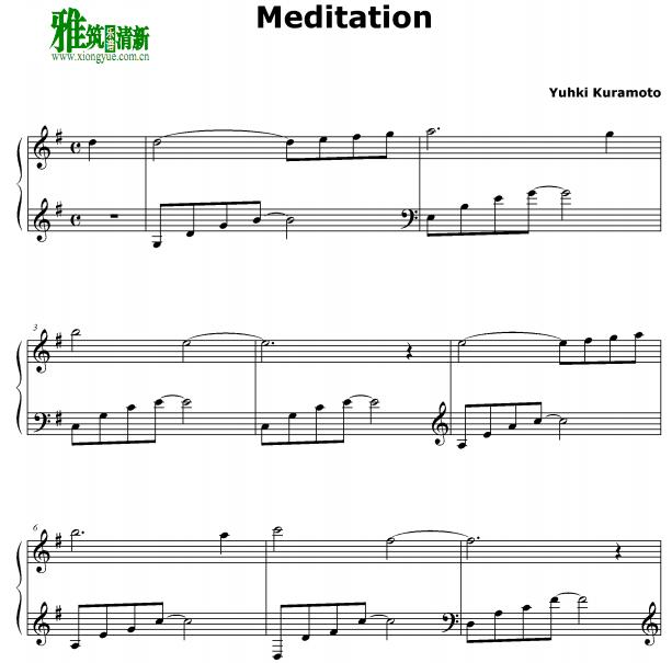 仓本裕基 -  meditation钢琴谱
