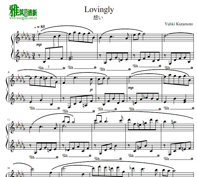 仓本裕基 -  lovingly钢琴谱