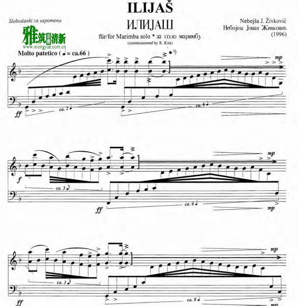 Nebojsa Jovan Zivkovic - ilijas马林巴谱