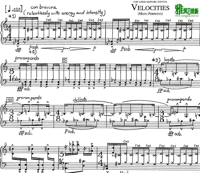 joseph schwantner - velocities马林巴谱