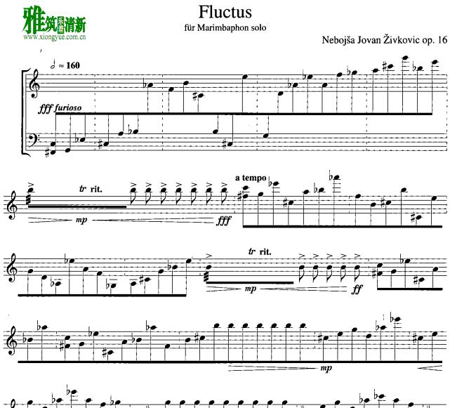 Nebojsa Jovan Zivkovic - fluctus马林巴谱