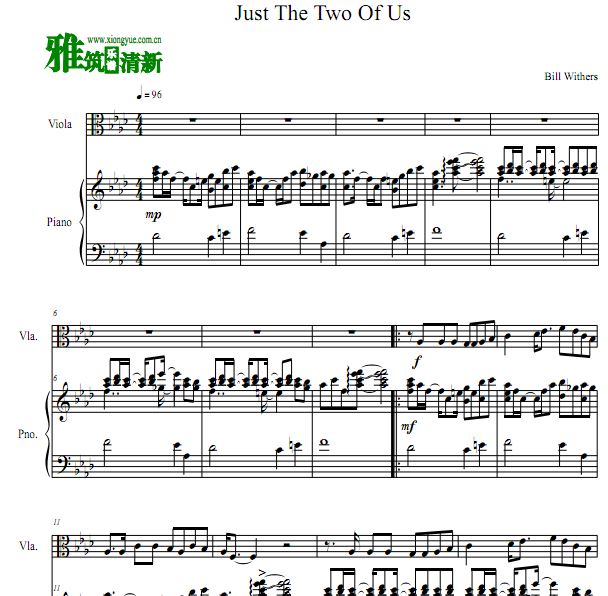 Just The Two Of Us 中提琴谱 钢琴谱