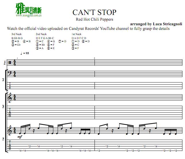 luca stricagnoli  - Can't Stop吉他谱