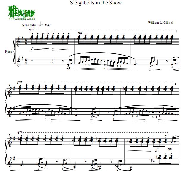 William Gillock - Sleighbells in the Snow钢琴谱