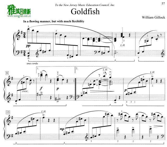 William Gillock - Goldfish钢琴谱