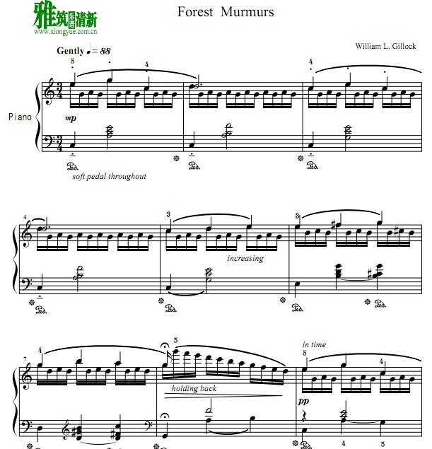 William Gillock - Forest Murmurs钢琴谱