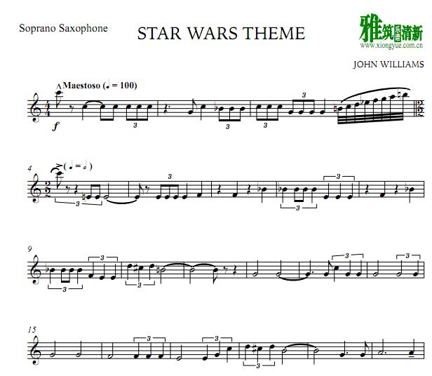 STAR WARS THEME 高音萨克斯谱