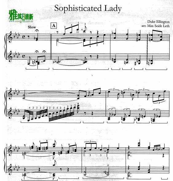 Sophisticated Lady 颤音琴谱