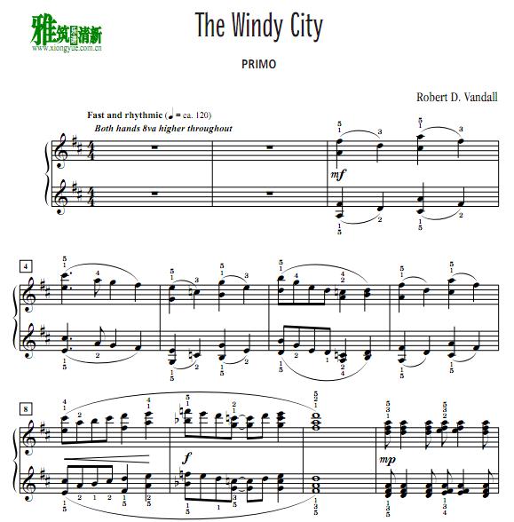 Robert D. Vandall - The Windy City四手联弹谱4