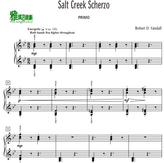 Robert D. Vandall - Salt Creek Scherzo四手联弹谱4