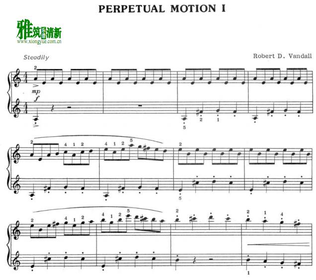 Robert D. Vandall  - Perpetual Motion I钢琴谱