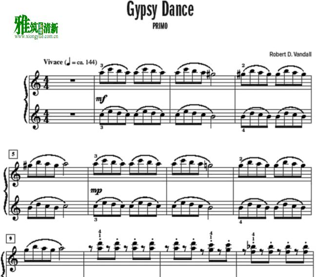 Robert D. Vandall  - Gypsy Dance四手联弹谱4