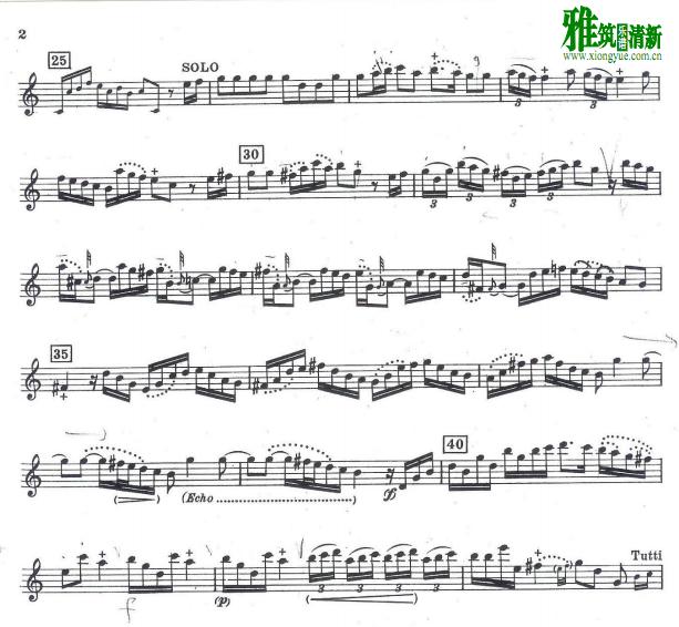 Jean-Marie Leclair Concerto in C major Op.7 No.3 长笛谱