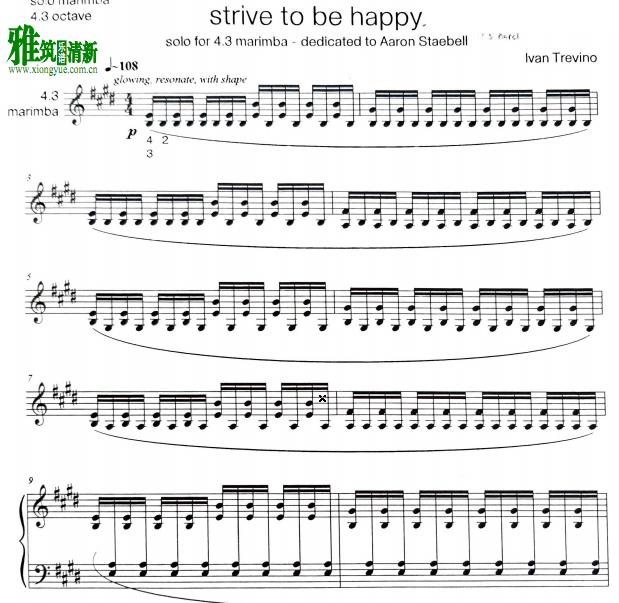 Ivan Trevino - Strive to be Happy 马林巴谱