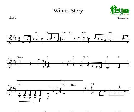 情书 A Winter Story 小提琴谱