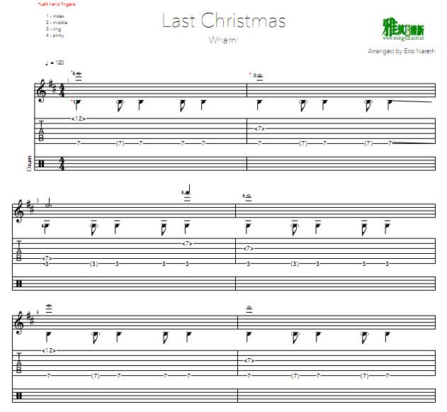 Eiro Nareth - Last Christmas吉他谱