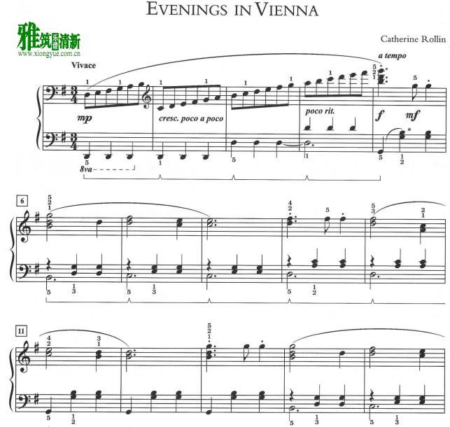 Catherine Rollin - Evenings in Vienna钢琴谱
