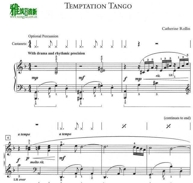 Catherine Rollin - Temptation Tango钢琴谱