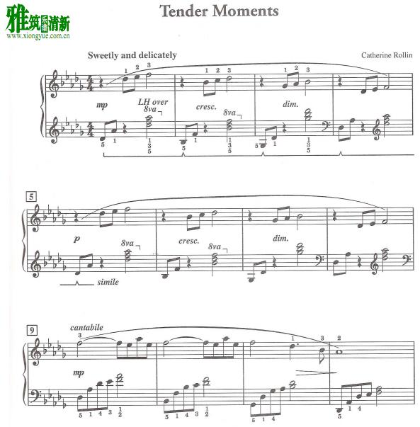 Catherine Rollin - Tender Moments钢琴谱